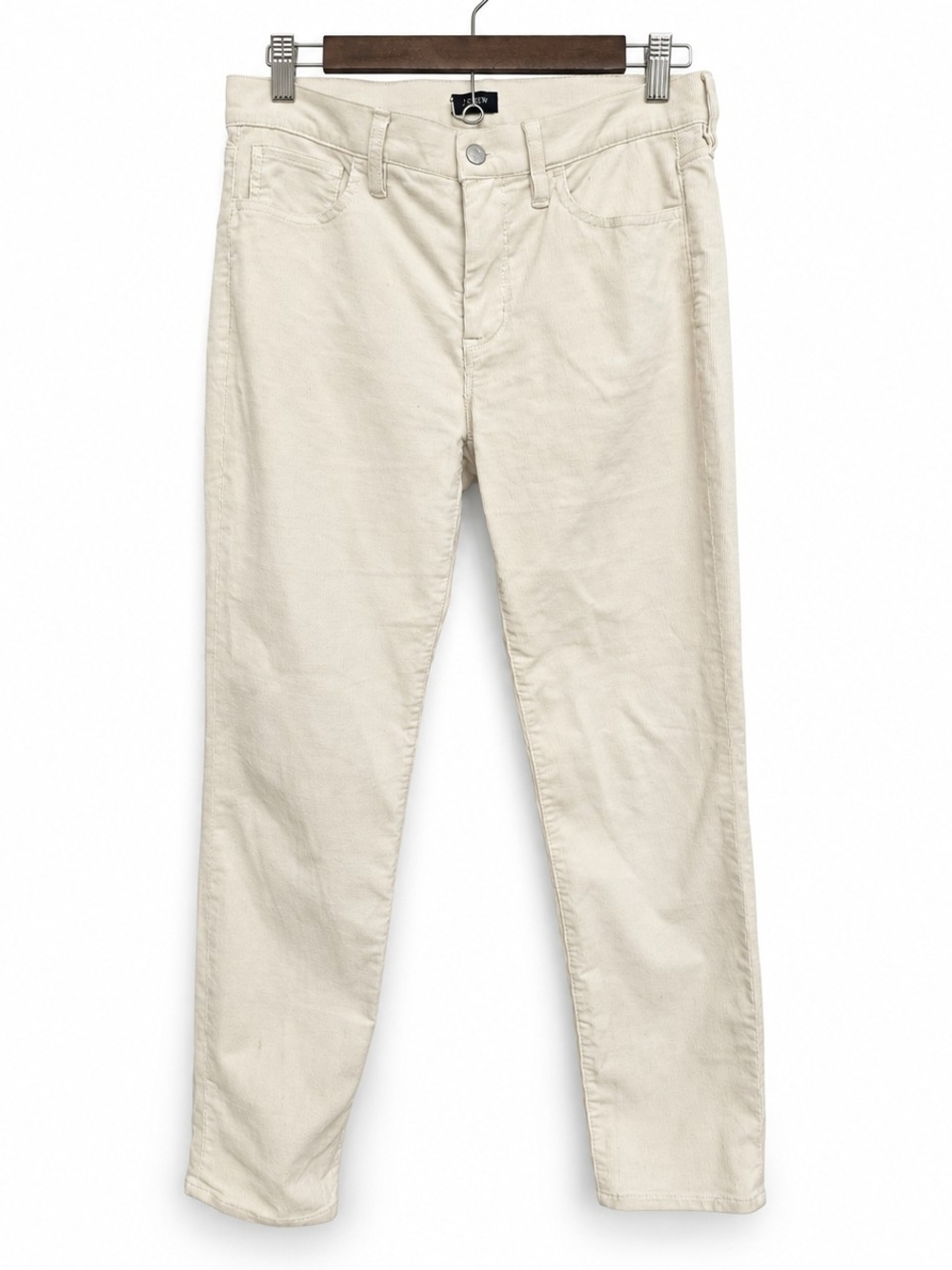 J.Crew Toothpick Corduroy Skinny Pants Size 28 Ivory